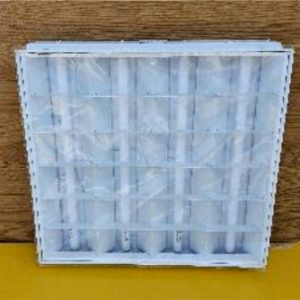 LUMINAIRE plafonnier_carré Réf: 01418-10K22 disp. made in ITALY . Dim. 60*60 cm – 4×18 w