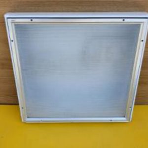 LUMINAIRE plafonnier_carré Réf: 27418-97 disp. made in ITALY . Dim. 60*60 cm – 4×18 w , IP65